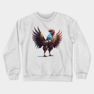 Anime Rooster armor warrior T-shirt design Crewneck Sweatshirt